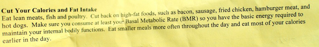 Cut Calories and Fat