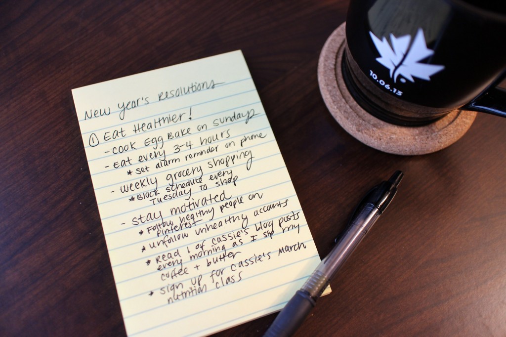 New Years Resolution List