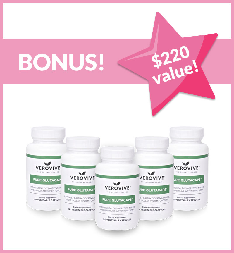 BONUS: 5 FREE bottles of Pure Glutacaps
